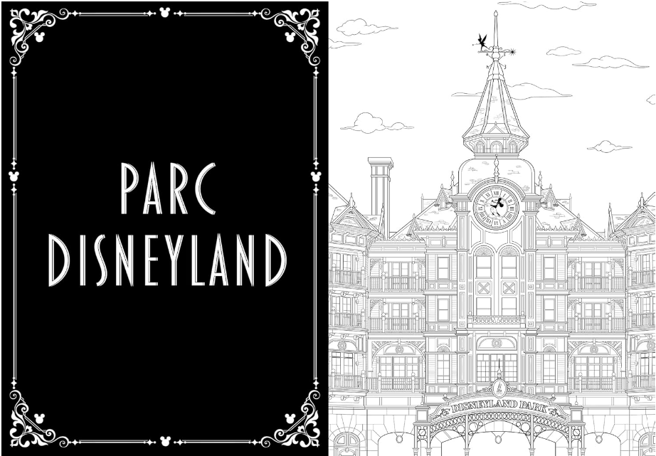 Livre Disney Hachette Coloriage Disneyland Paris