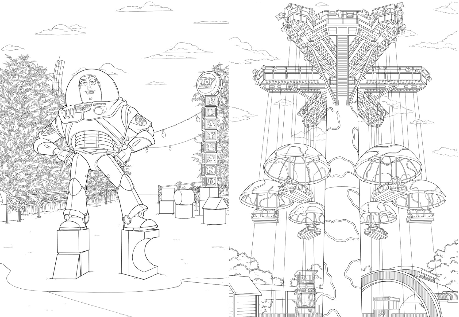 Livre Disney Hachette Coloriage Disneyland Paris