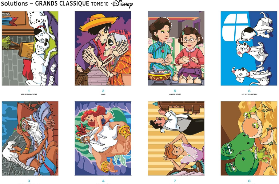 Livre Disney Hachette Coloriages Mystères Famille