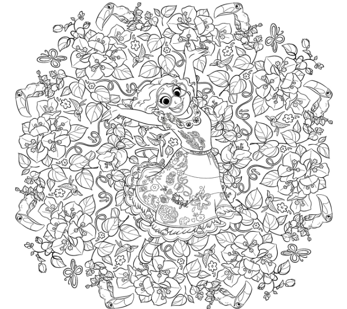 Livre Disney Hachette Coloriages Mandalas Fleurs