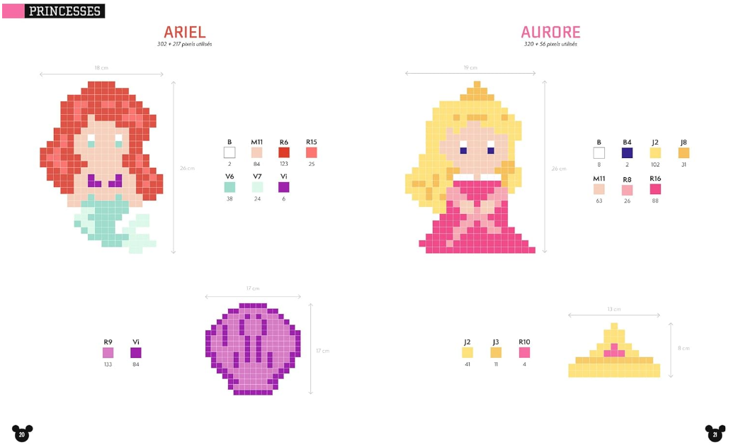 Livre Disney Hachette Stickers Pixel Art