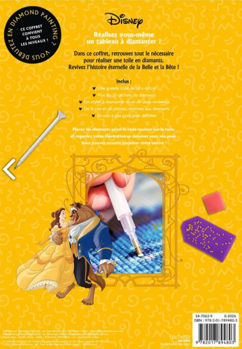 Kit Disney Hachette Diamond Painting La Belle et La Bête