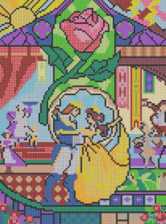Kit Disney Hachette Diamond Painting La Belle et La Bête
