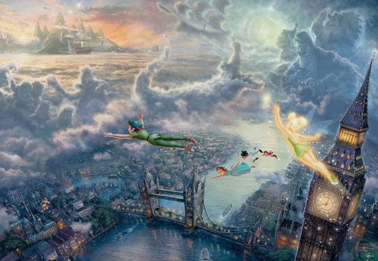 Puzzle Disney Tenyo 1000 pièces Tinker Bell and Peter Pan Fly to Never Land