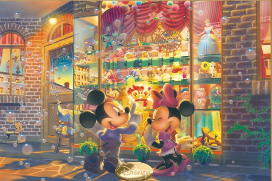 Puzzle Disney Tenyo 1000 pièces Mickey et Minnie, Disney's toys at Dusk (petites pièces)
