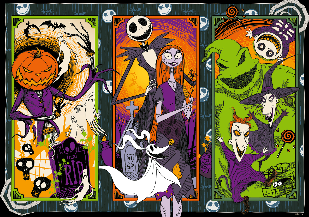 Puzzle Disney Ravensburger 1000 pièces NBX Etrange Noël de Monsieur Jack Skellington