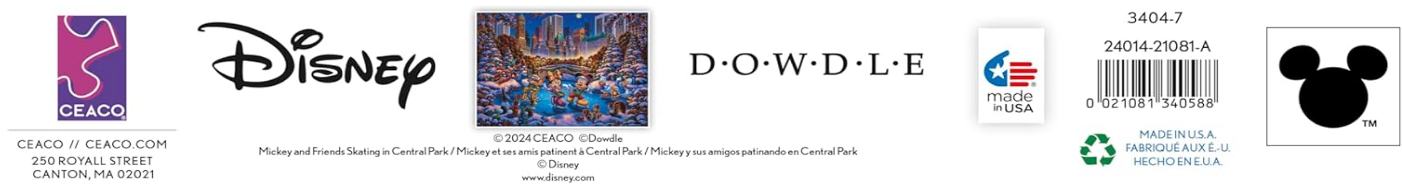 Puzzle Disney Ceaco Dowdle 1500 pièces Mickey and friends Patinage à Central Park