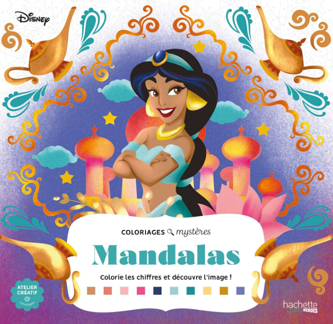 Livre Disney Hachette grand carré mystères mandalas