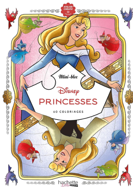 Livre Disney Hachette Princesses mini bloc 60 coloriages
