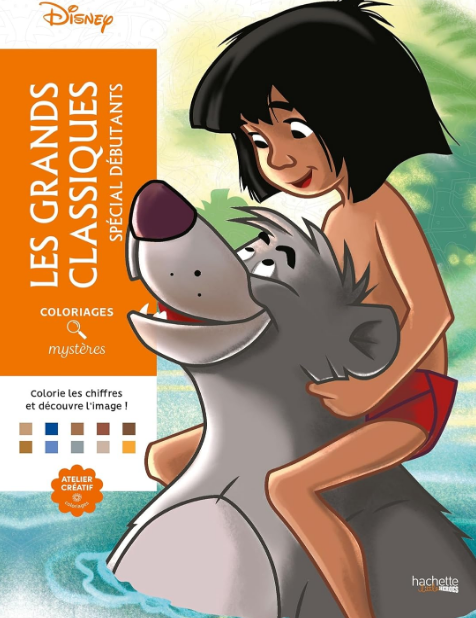 Livre Disney Hachette Coloriages Mystères Les Grands Classiques Spécial Débutants