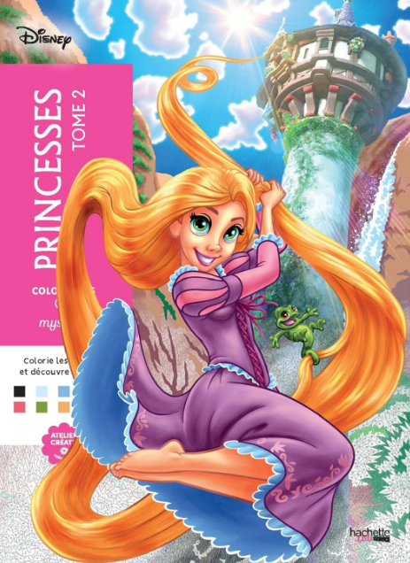 Livre Disney Hachette Coloriage Coloriages Mystères Princesses Tome 2