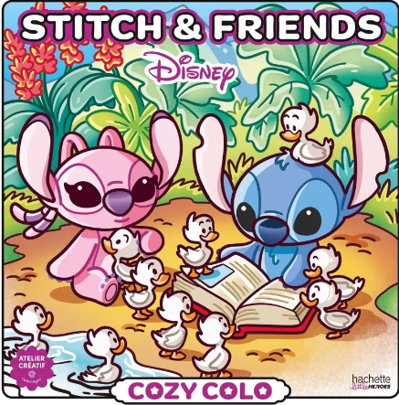 Livre Disney Hachette Colo Cozy Stitch & Friends