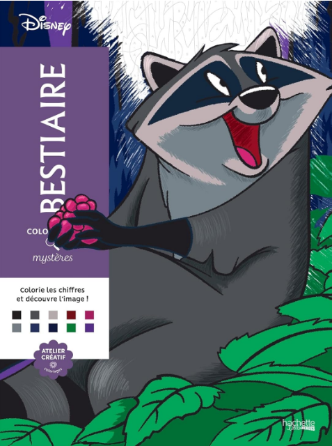 Livre Disney Hachette Coloriages Mystères Bestiaire