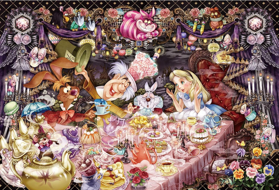 Puzzle Disney Tenyo 1000 pièces Alice au Pays des Merveilles, l'heure du thé (petites pièces)