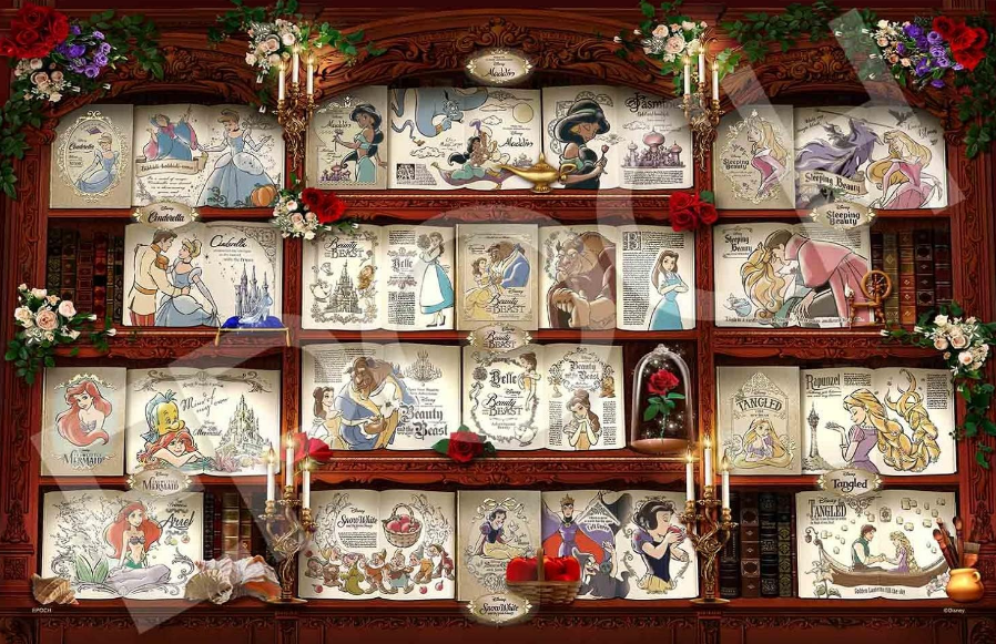 Puzzle Epoch Disney Bibliothèque Princesses 1000 pièces