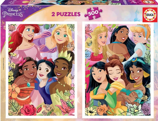 Puzzle Disney Educa 2 x 500 pièces Princesses Disney