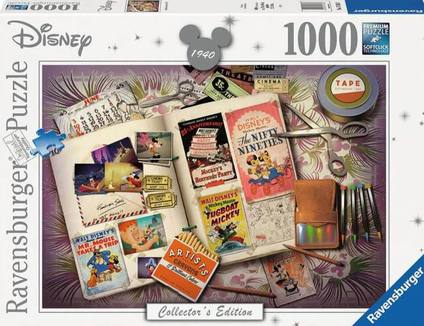 Puzzle Ravensburger 1000 pièces – Mickey Anniversaire 1940 Disney | La ...