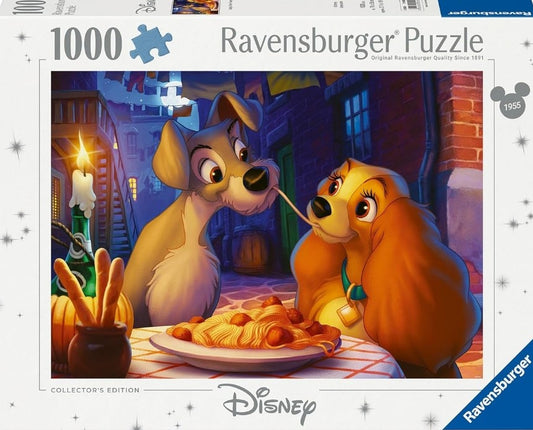 Puzzle Disney Ravensburger 1000 pièces la Belle et le Clochard