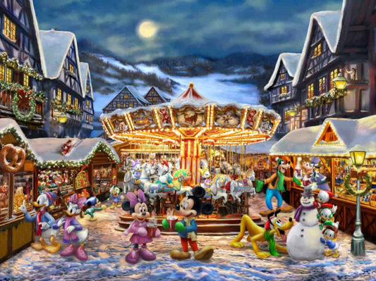 Puzzle Disney Mickey et Minnie au marché de Noël – 2000 pièces – Ceaco