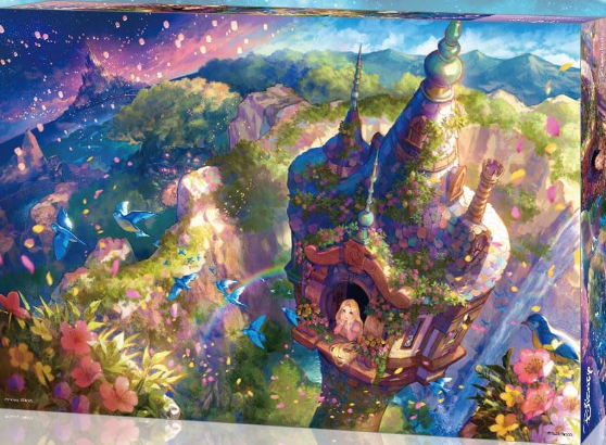 Puzzle Disney Tenyo 1000 pièces Raiponce par l'illustratrice Fuzichoco