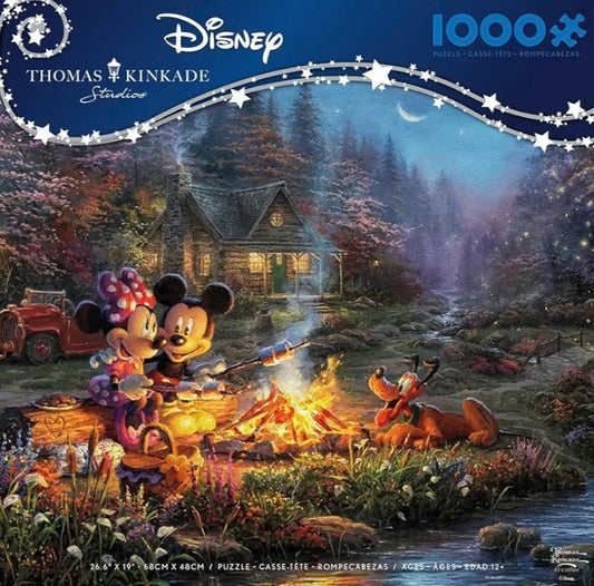 Puzzle Disney Ceaco 1000 pièces Mickey et Minnie Sweetheart Campfire