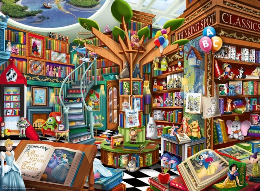 Puzzle Disney Ravensburger 1500 pièces La Librairie Magique