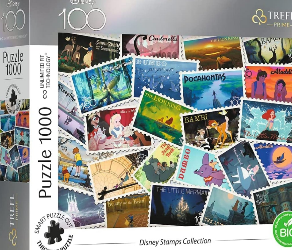 Puzzle Disney Trefl 1000 pièces timbres vintage – La-magie-des-puzzles.be