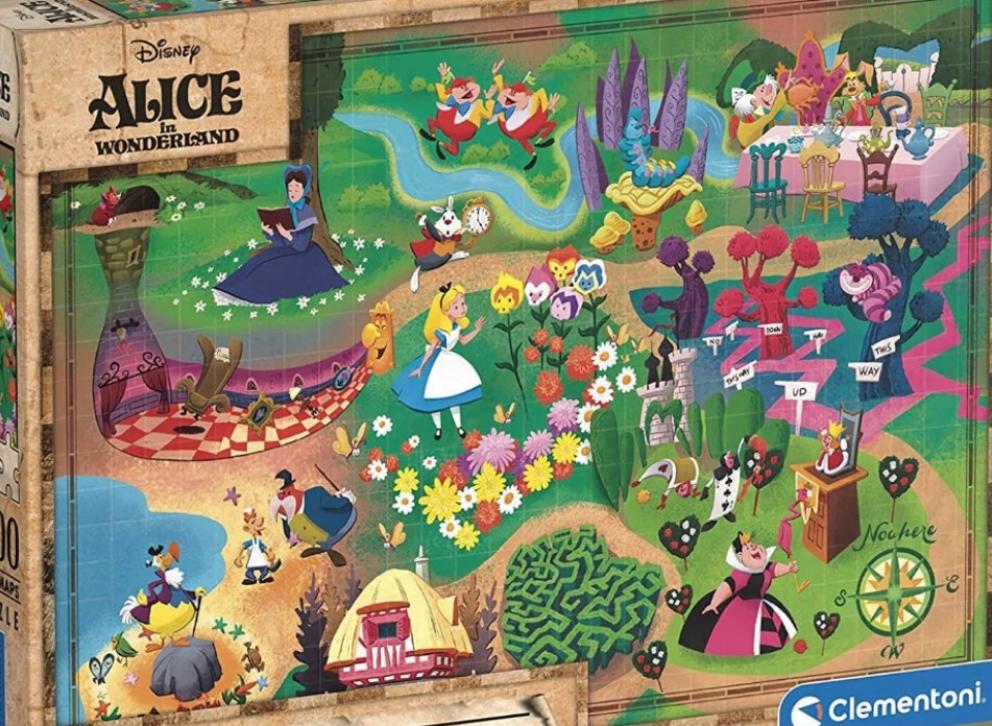 Puzzle Disney Clementoni 1000 pièces Alice Story Maps – La-magie-des ...